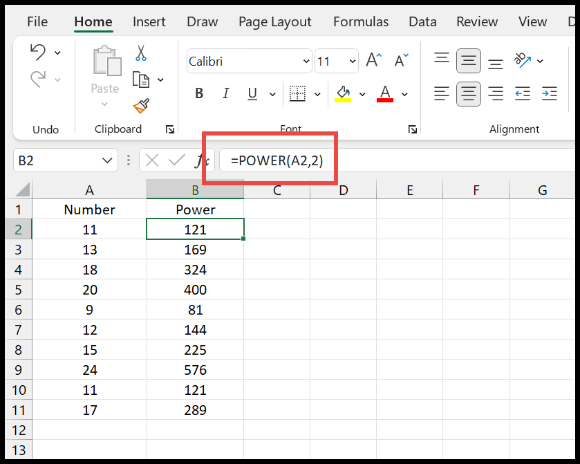 Square a Number in Excel: Quick Formula Guide - Train Excel - Become an ...