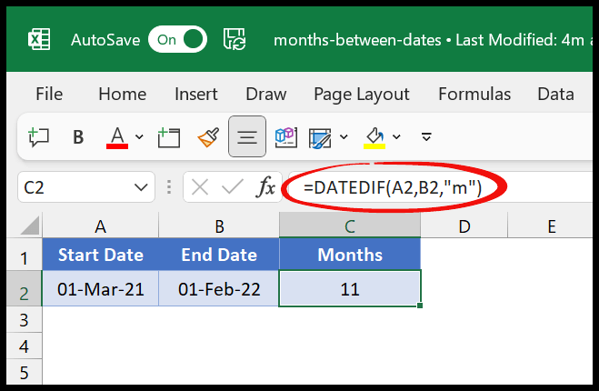 Months Between Two Dates in Excel: Quick Guide to Date Differencing