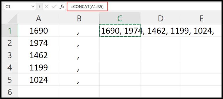 Concatenate Cells with Comma in Excel: Quick and Easy Guide