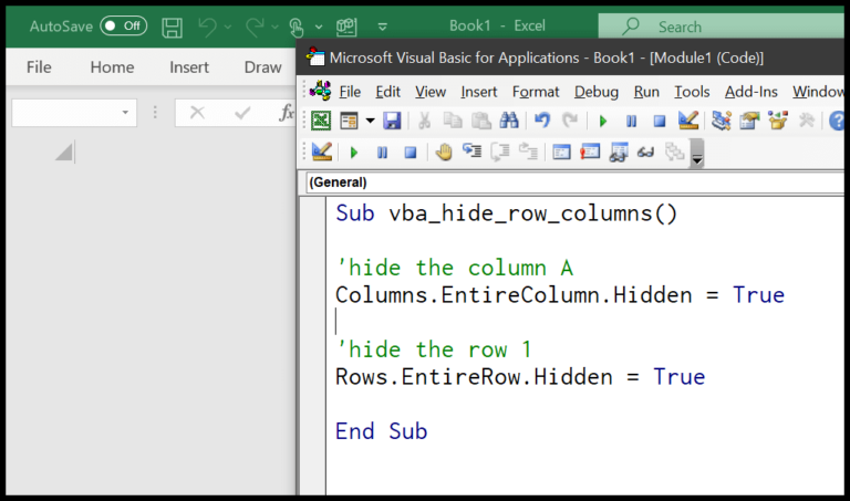 Excel VBA Hide and Unhide a Column or Row: Simplifying Your Spreadsheets