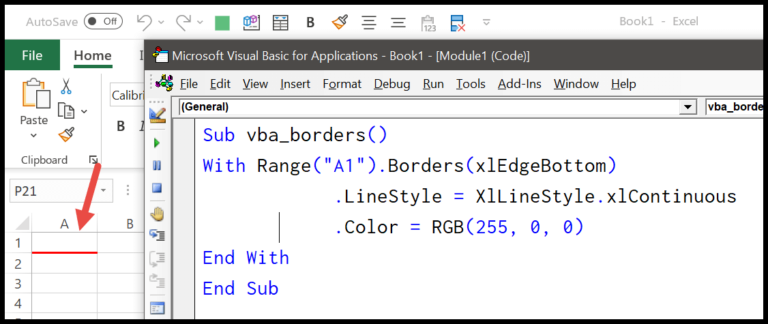Apply Borders on a Cell Using VBA in Excel: Simplified Tutorial